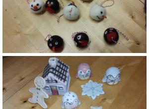 Christmas decorations made by the Helping Hands Group