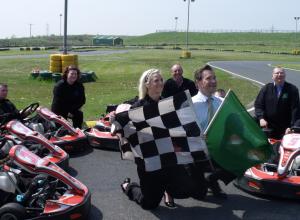 Caring workers back Charity in a Go Kart Challenge