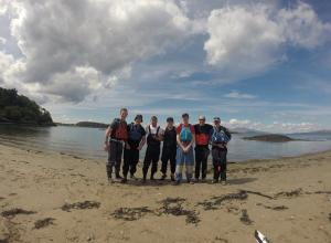 Mike with some of the lads from the Oban Kayak residential