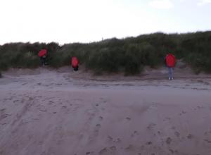 Some of the Broomsticks sand sledding