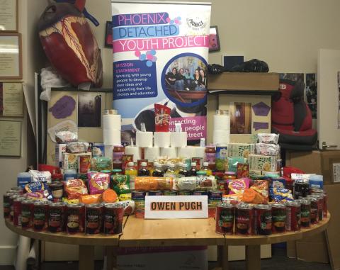 Generous donations for food